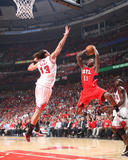 Atlanta Hawks v Chicago Bulls - Game Five  Chicago  IL - MAY 10: Jamal Crawford and Joakim Noah
