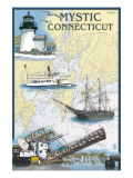Mystic  Connecticut - Nautical Chart