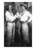 Men Dressed as Cowboys with Pistols