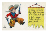 Comic Cartoon - Cowboy Never Gets Mad