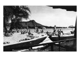 Hawaii - O'ahu Island; Diamond Head from Outrigger Canoe Club