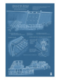 Shasta Dam  California - Blueprint