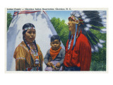 North Carolina - A Typical Indian Family on Qualla Reservation