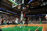 Miami Heat v Boston Celtics - Game Four  Boston  MA - MAY 9: LeBron James and Jermaine O'Neal