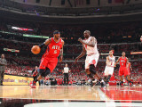 Atlanta Hawks v Chicago Bulls - Game Five  Chicago  IL - MAY 10: Josh Smith and Luol Deng