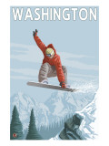 Snowboarder Jumping - Washington