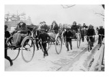 American Tourists on Rickshaws In Tokyo  Japan