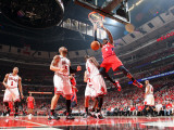Atlanta Hawks v Chicago Bulls - Game Five  Chicago  IL - MAY 10: Josh Smith and Luol Deng