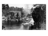 Wisconsin Dells  Wisconsin - High Rock from Romance Cliff  Steamer