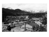 Estes Park  Colorado - Snowy Mountains from Town