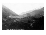 Alaska - Railroad with Mts in Background