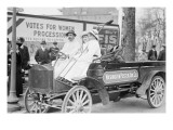 Washington Poster Advertising Company Truck Carries Suffragettes