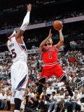 Chicago Bulls v Atlanta Hawks - Game Six  Atlanta  GA - MAY 12: Josh Smith and Derrick Rose