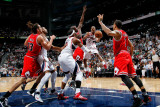 Chicago Bulls v Atlanta Hawks - Game Four  Atlanta  GA - MAY 8: Josh Smith and Jeff Teague