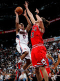 Chicago Bulls v Atlanta Hawks - Game Three  Atlanta  GA - MAY 6: Jeff Teague and Joakim Noah