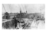View of a Ship in Canal Locks
