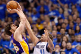Los Angeles Lakers v Dallas Mavericks - Game Three  Dallas  TX - MAY 6: Pau Gasol and Dirk Nowitzki