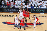 Chicago Bulls v Atlanta Hawks - Game Six  Atlanta  GA - MAY 12: Josh Smith and Joakim Noah