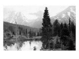 Hunter  Alaska - View of Mountains and a Lake
