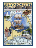Plymouth  Massachusetts - Nautical Chart