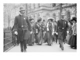 Suffragettes  Preceded By Policemen  Leaving City Hall  New York