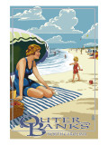 Outer Banks  North Carolina - Woman on Beach