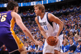 Los Angeles Lakers v Dallas Mavericks - Game Four  Dallas  TX - MAY 8: Dirk Nowitzki and Pau Gasol