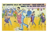 Comic Cartoon - Man Says He's Called Mustard Cause When Dancing  He's All over the Dogs