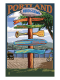 Portland  Oregon Destinations Sign
