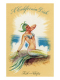 California - A Californian Dish  Fish and Chips; A Pretty Mermaid