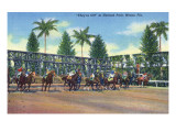 Miami  Florida - Hialeah Park; Horse Race Start Scene
