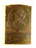 Rectangular Plaque Made of Plaster and Painted to Look Like Patinated Bronze