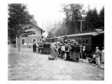 Passengers Prepare to Board a Train  Circa 1910
