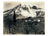 Mount Rainier with Paradise Inn in Foreground  1922