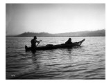 Two Native Americans with Canoe  Circa 1906