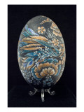 Painted Egg with Floral Motifs