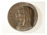 Medallion Made of Bronze Commemorates the Naming of the City of Seattle
