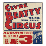 "Clyde Beatty Trained Wild Animal Circus"  1935