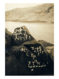 Petroglyphs at Buffalo Rock on the Snake River  Circa 1939