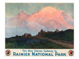The New Yakima Gateway to Rainier National Park Poster  Circa 1925