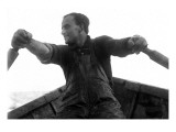 Fisherman Rowing Boat  Alaska Coast  Undated