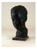 Bust of Plaster and Painted Depicts an African American Boy Named Richard Burnside