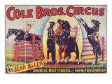 "Cole Bros Circus: Miss Jean Allen  America's Most Fearless and Daring Horsewoman"  Circa 1940