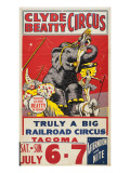 "Clyde Beatty Circus; Truly Big Railroad Circus"  1935