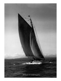 Sloop Sailboat Underway  Circa 1909