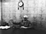 Enzo Ferrari in his office in Modena  Italy  1985