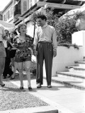 Edith Piaf with Jacques Pills in Cannes  married 1952 to 1956