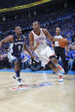 Memphis Grizzlies v Oklahoma City Thunder - Game One  Oklahoma City  OK - MAY 1: Kevin Durant and T