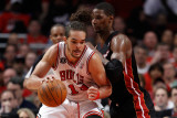 Miami Heat v Chicago Bulls - Game One  Chicago  IL - MAY 15: Joakim Noah and Chris Bosh