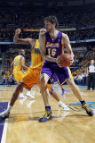 Los Angeles Lakers v New Orleans Hornets  New Orleans  LA - APRIL 22: Pau Gasol and Trevor Ariza